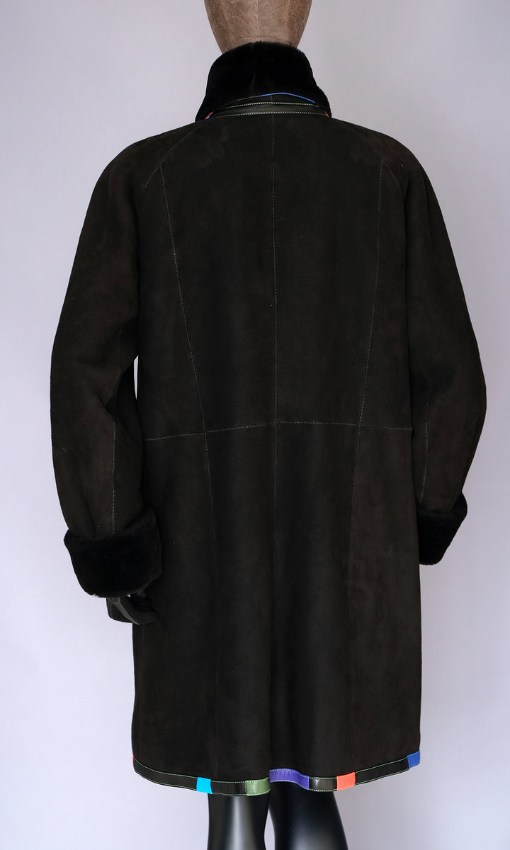 Cappuccino Merino Shearling Swing Coat – Toshiki and Maryszka