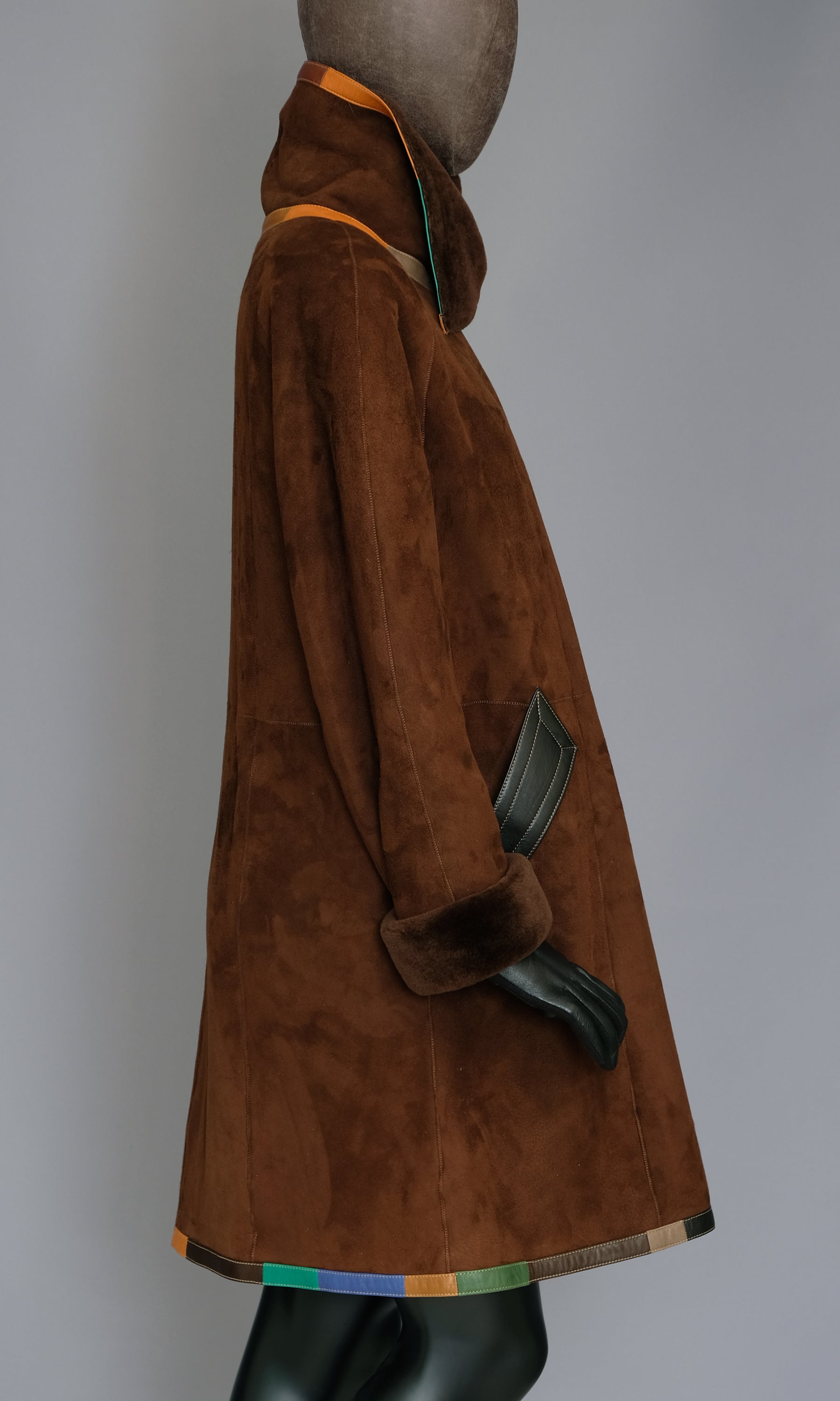 Brown Shearling Coat size S (8)