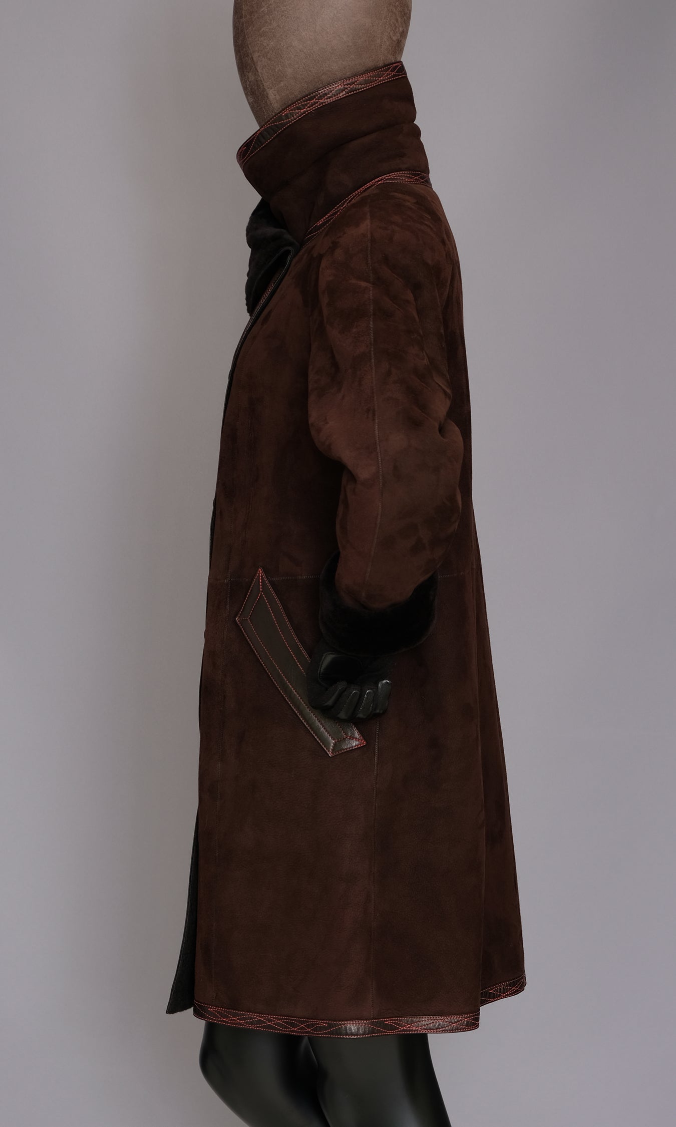 Brown Shearling Coat size xs